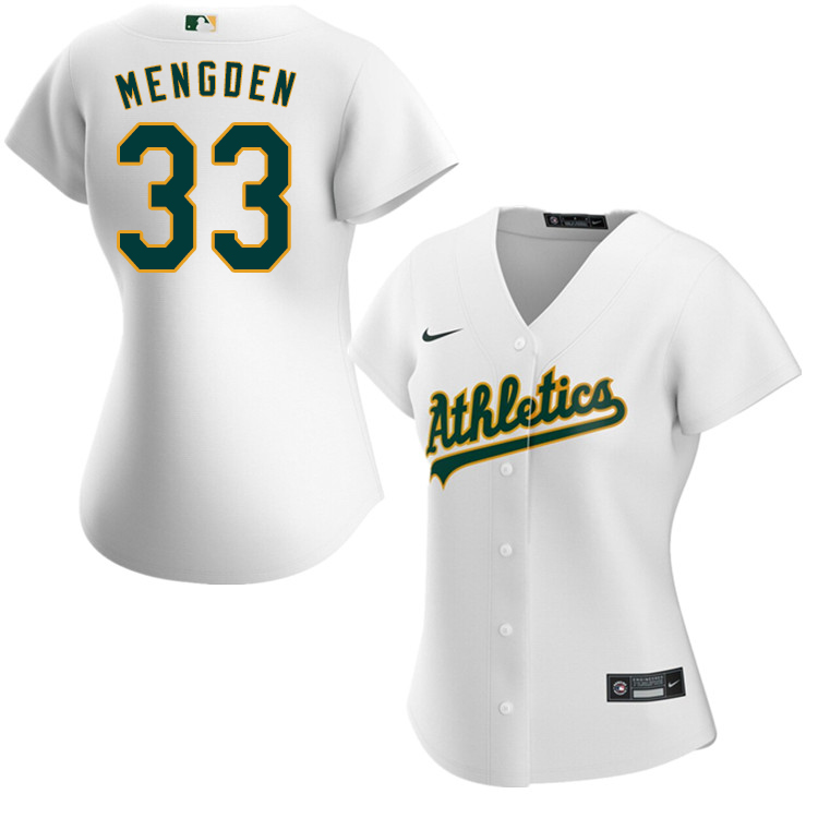 Nike Women #33 Daniel Mengden Oakland Athletics Baseball Jerseys Sale-White
